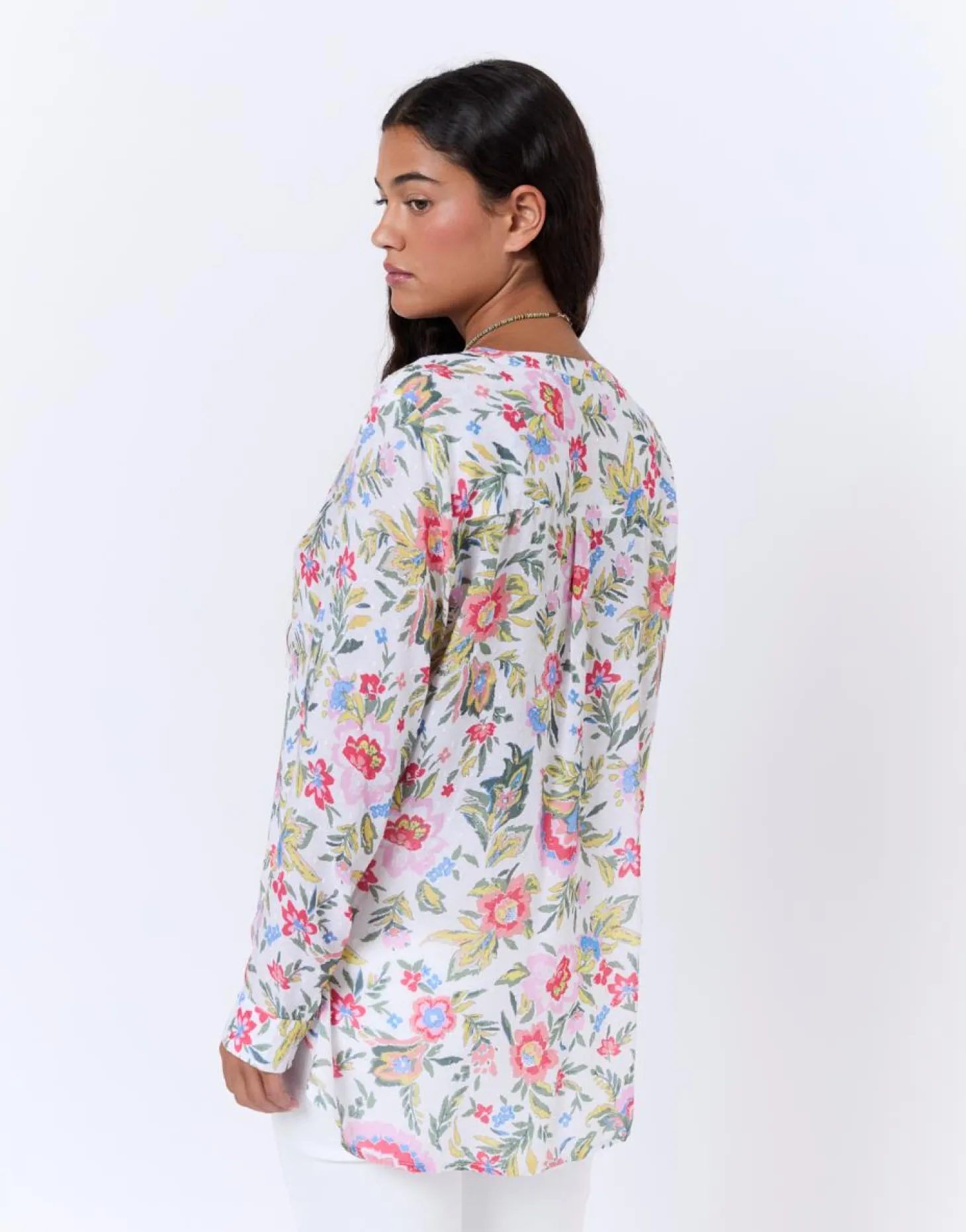 Blouse manches 3/4 imprimé à fleurs KAKI Femme