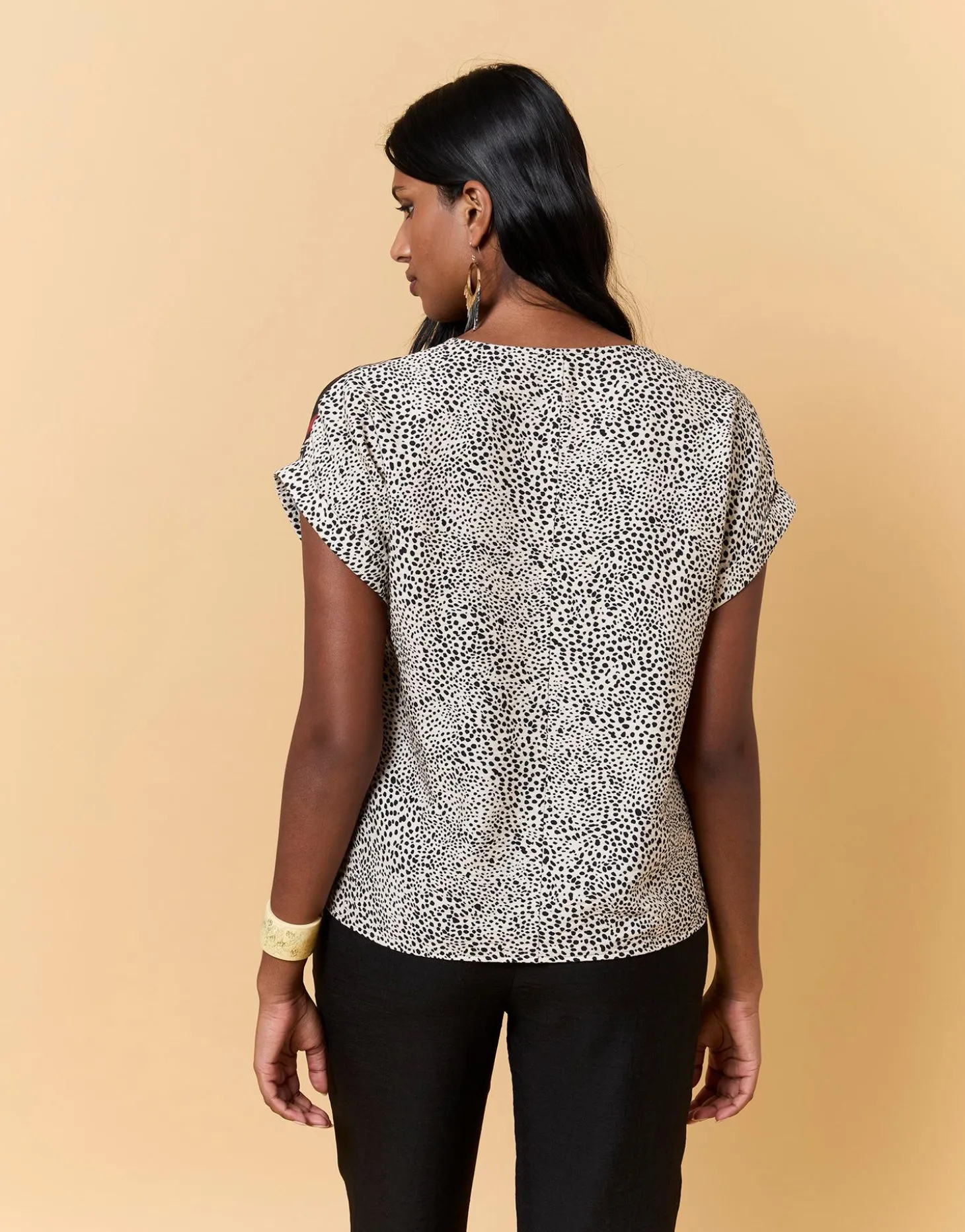 Blouse manches courtes imprimé léopard TOMETTE Femme