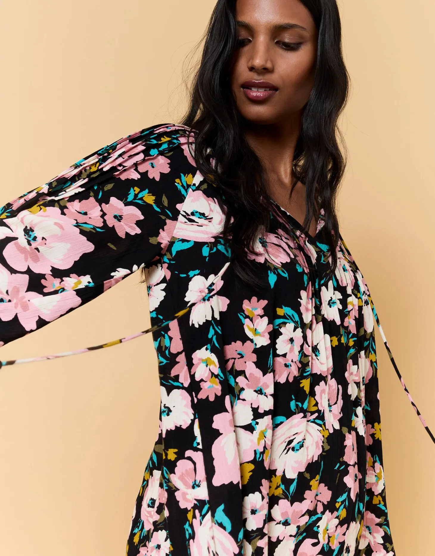 Blouse manches courtes imprimé à fleurs ROSE Femme