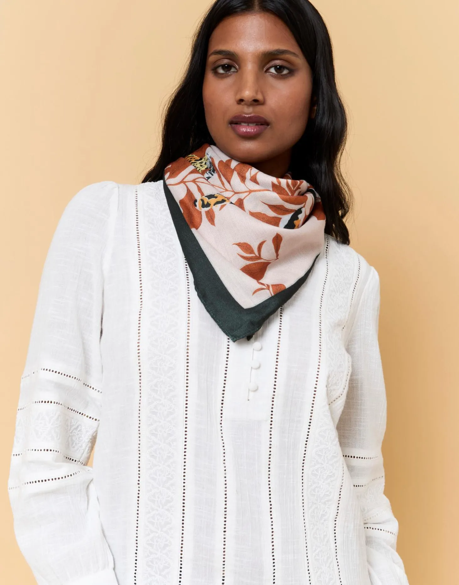 Blouse manches longues unie ECRU Femme