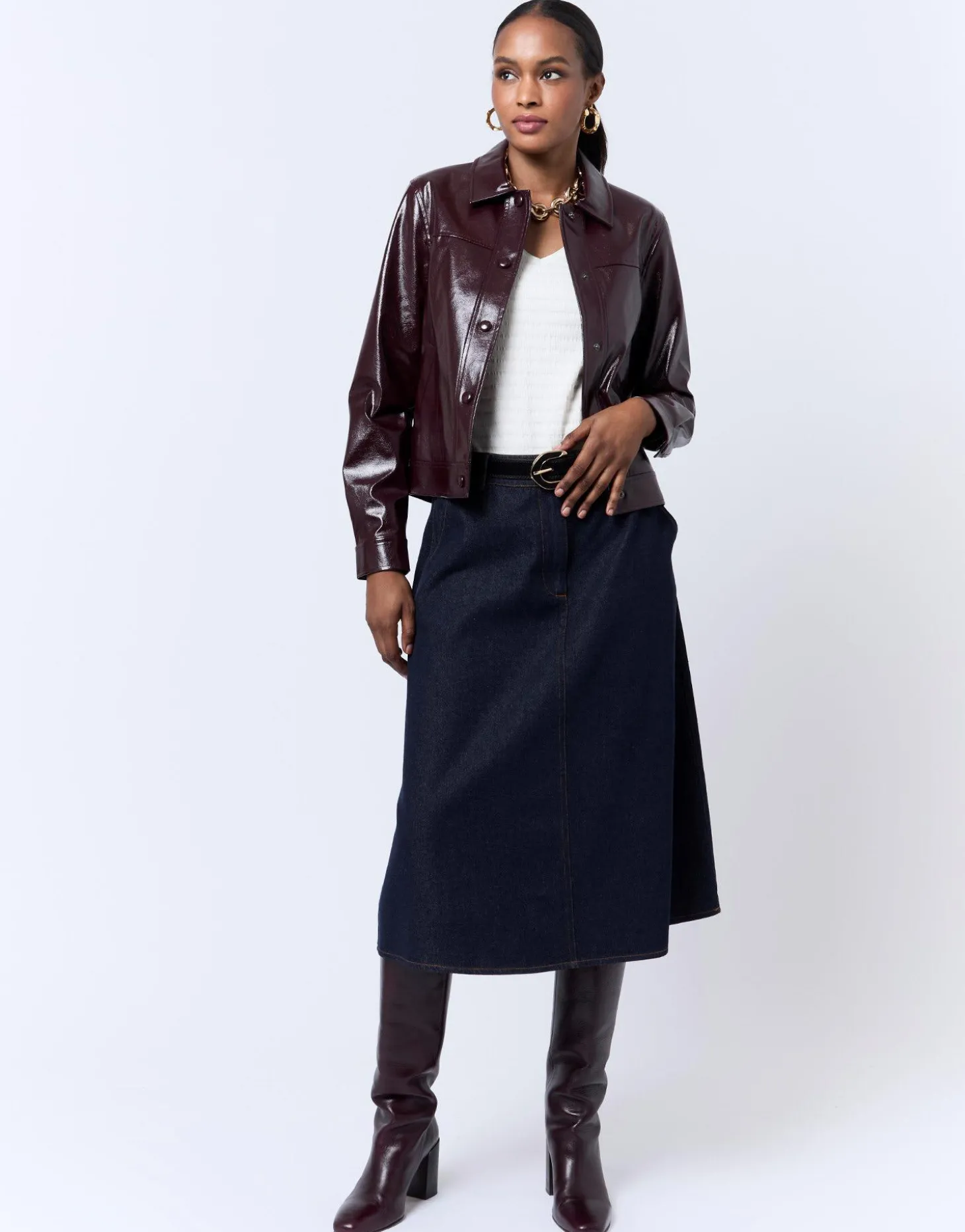 Blouson court uni BORDEAUX Femme