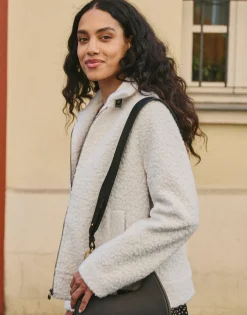 Blouson court uni ECRU Femme