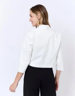 Boléro court uni BLANC Femme