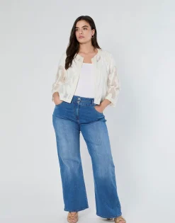 Boléro court uni BLANC Femme