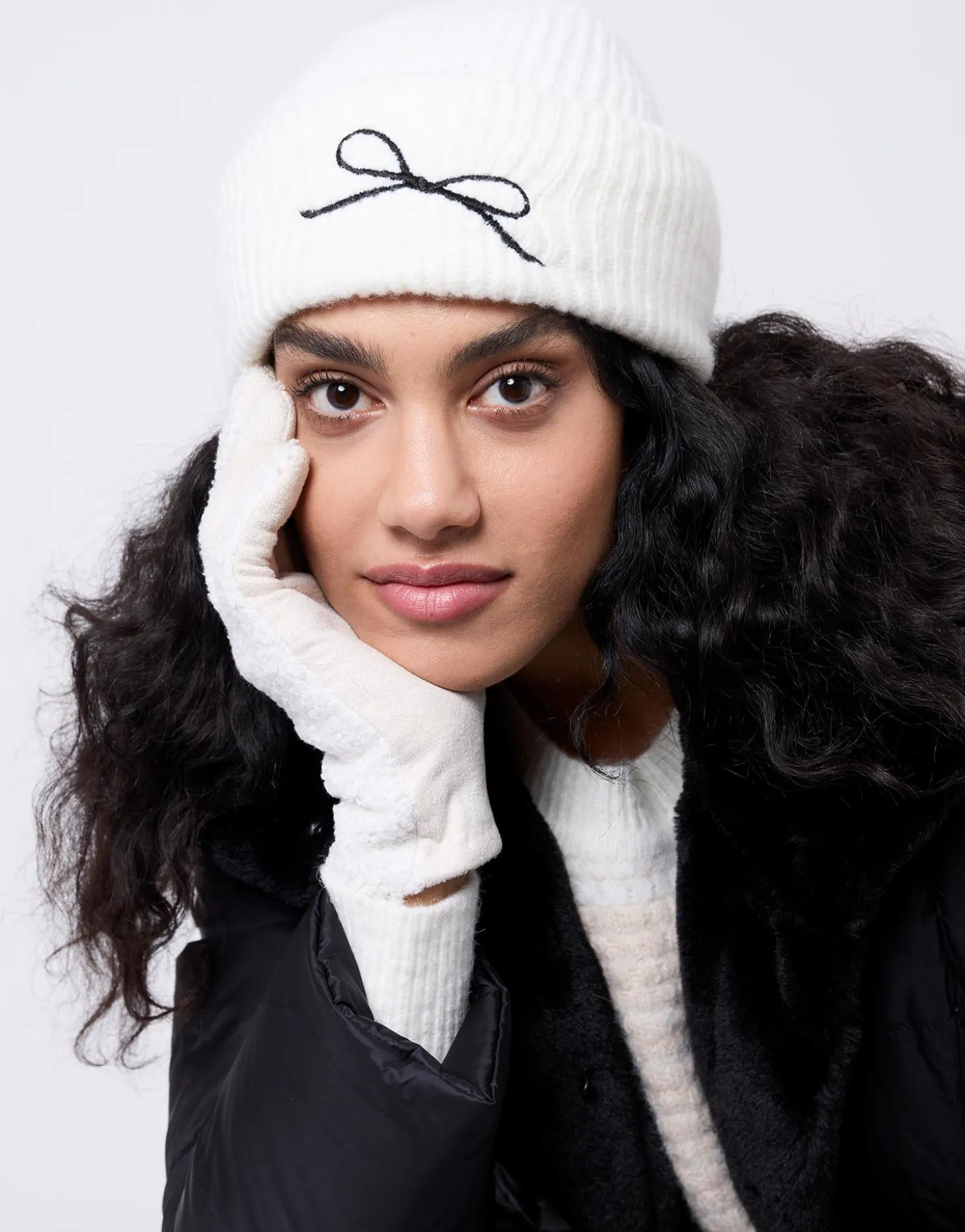 Bonnet uni BLANC Femme