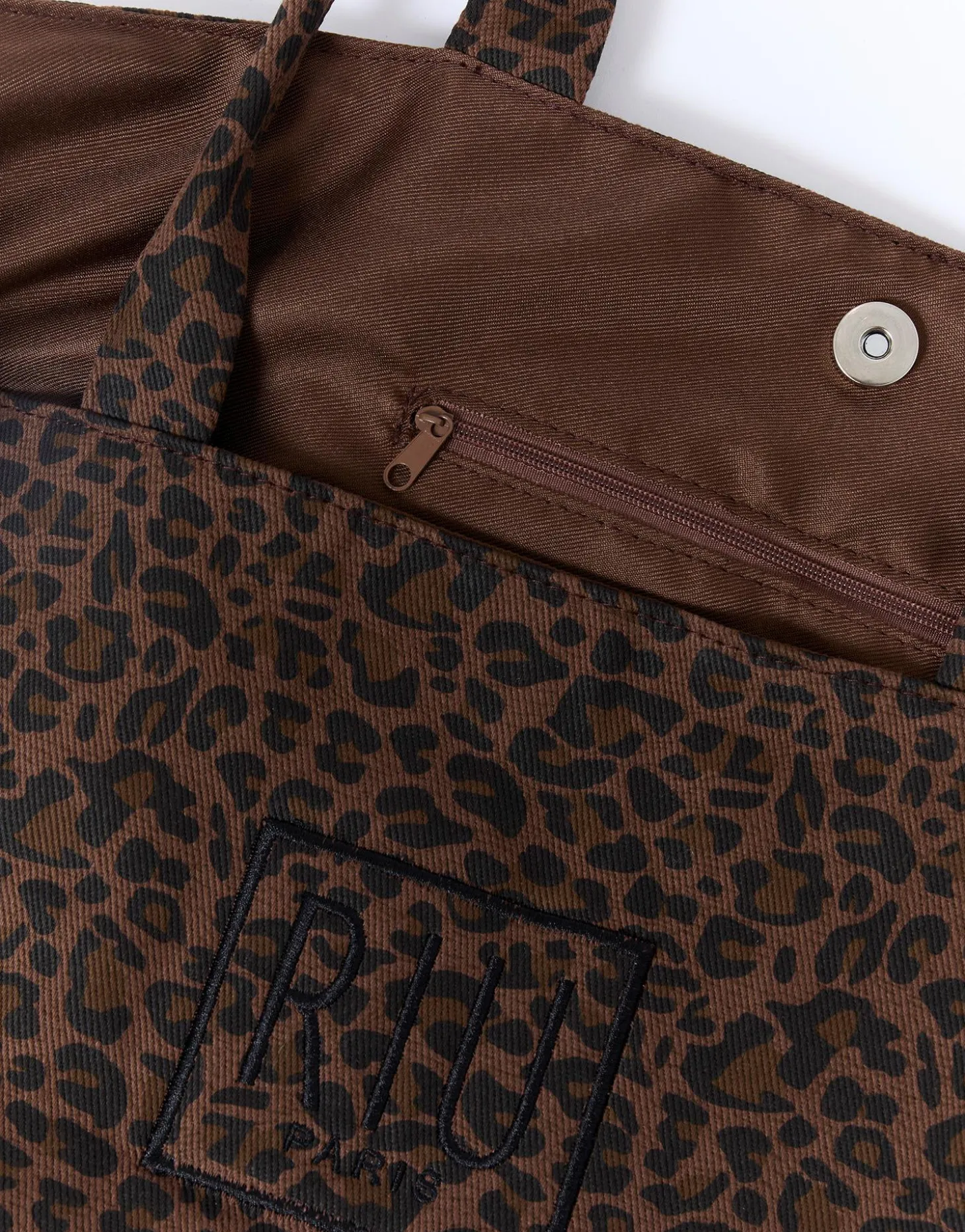 Cabas shopping imprimé léopard MARRON Femme
