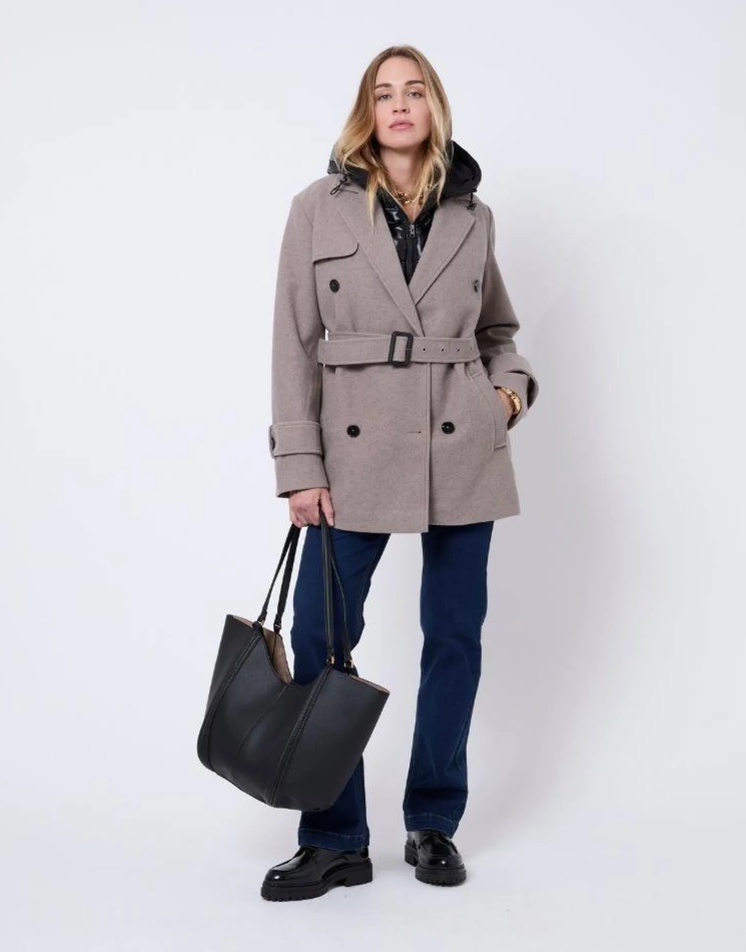 Capuche unie NOIR Femme