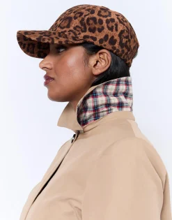 Casquette imprimé léopard MARRON Femme