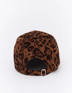 Casquette imprimé léopard MARRON Femme