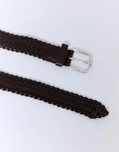 Ceinture moyenne 3-5 cm unie MARRON Femme