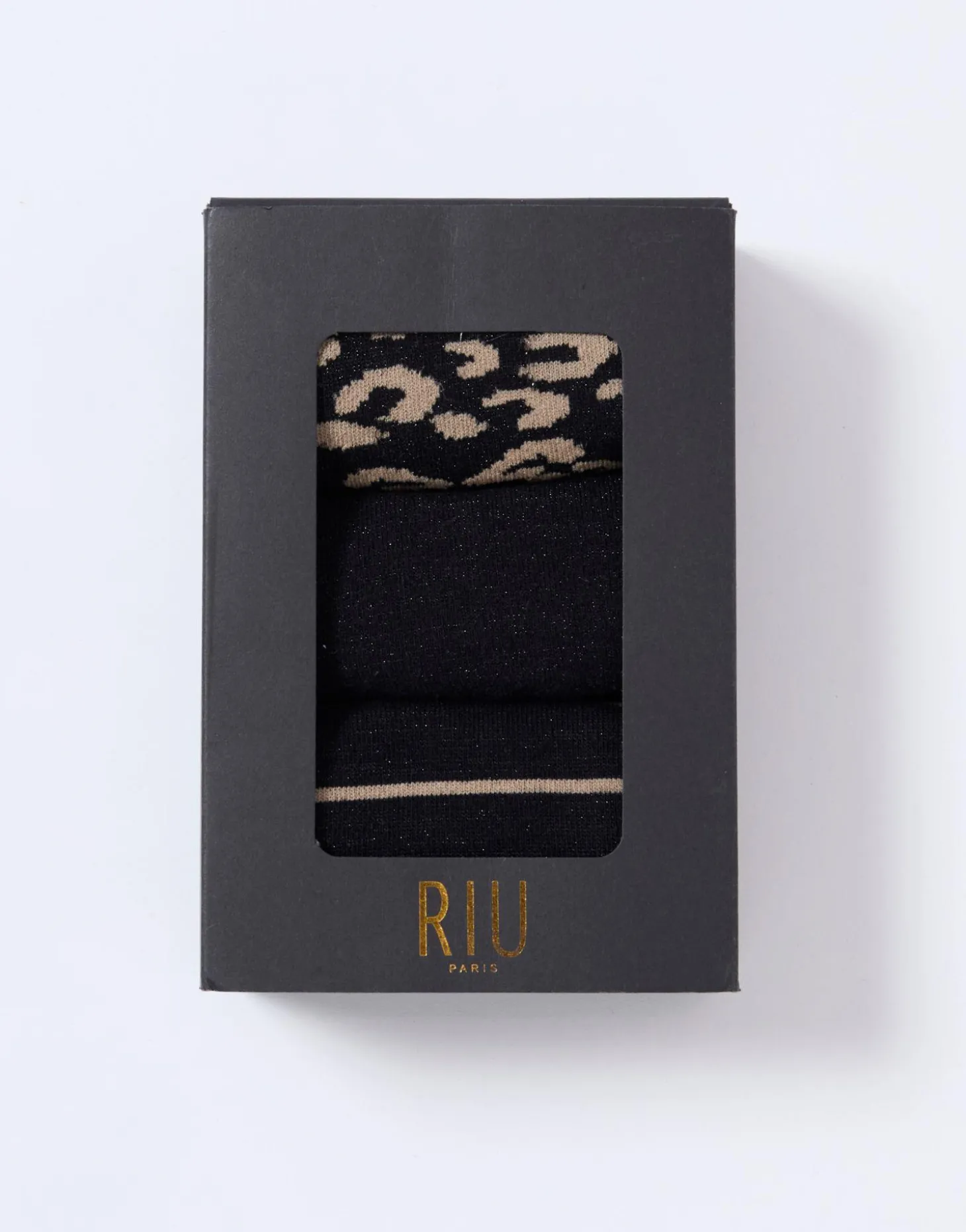 Chaussettes imprimées NOIR Femme