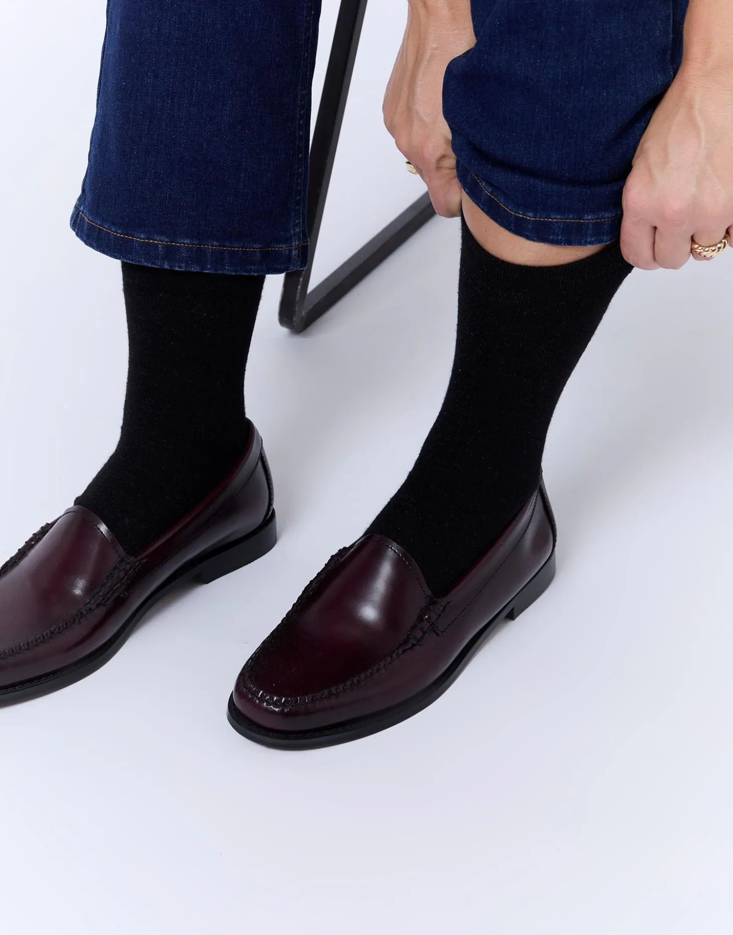 Chaussettes imprimées NOIR Femme