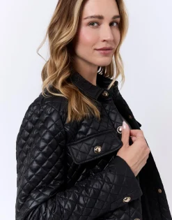 Doudoune light courte unie NOIR Femme