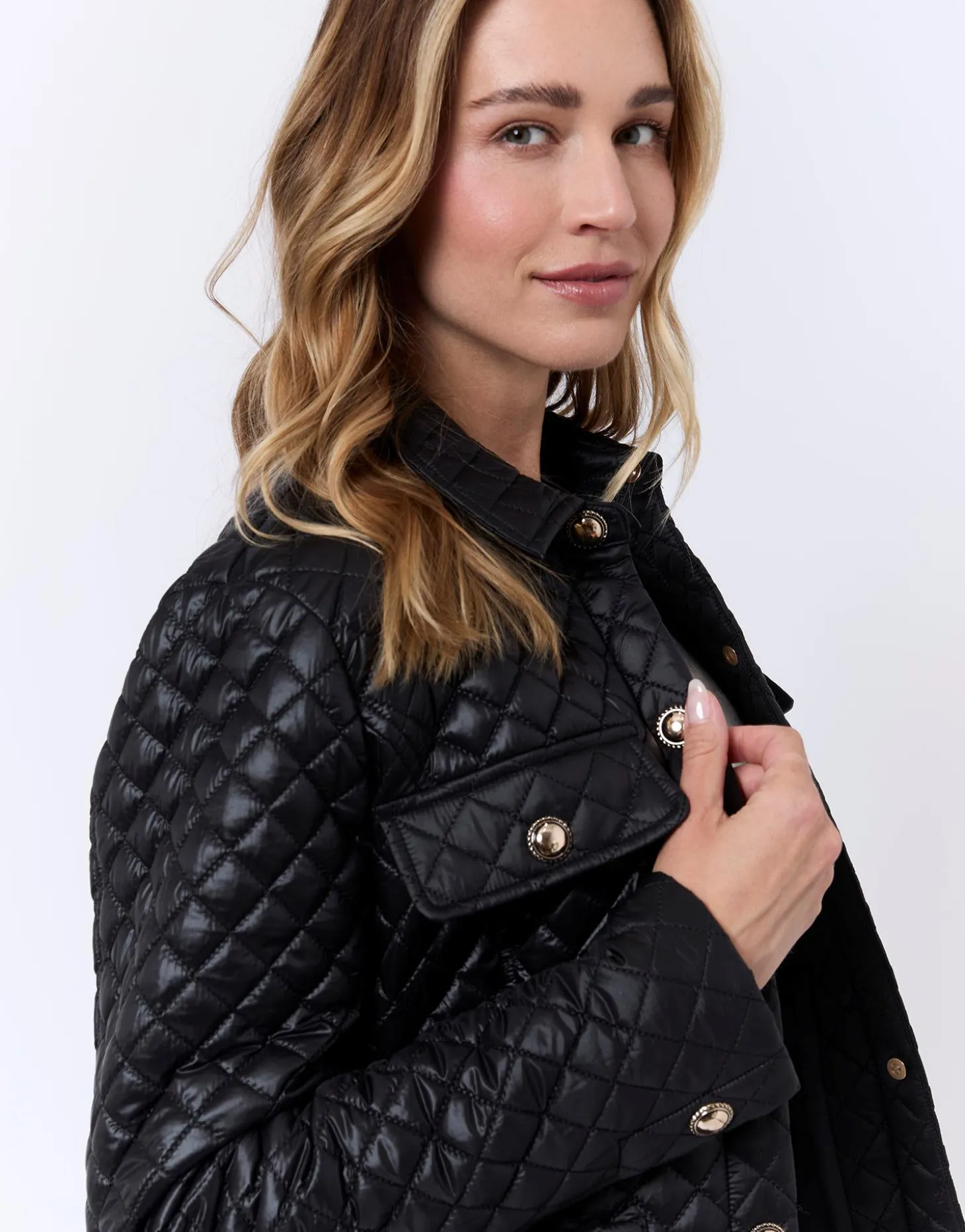 Doudoune light courte unie NOIR Femme