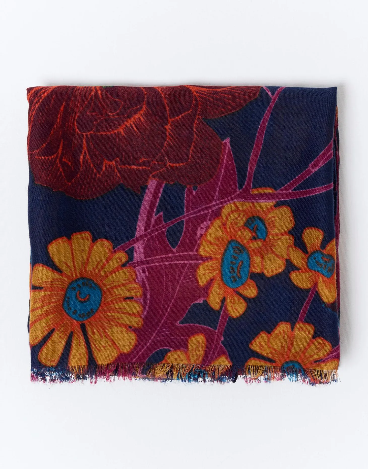 Foulard imprimé à fleurs ORANGE Femme