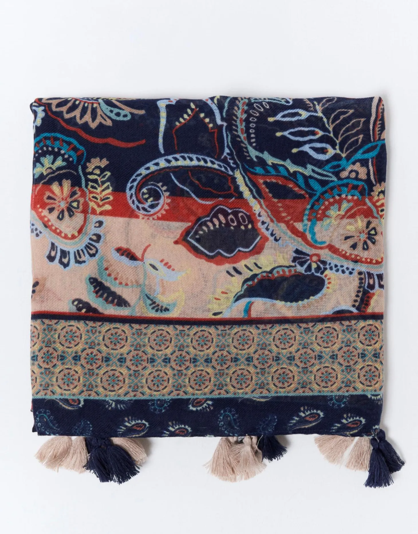 Foulard imprimé BLEU Femme