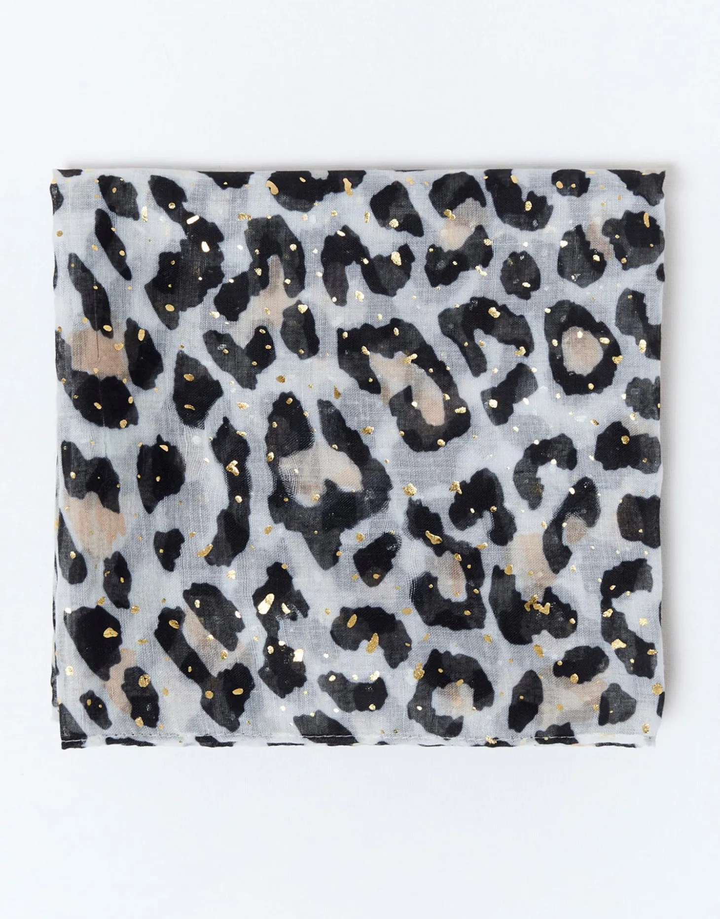 Foulard imprimé léopard BLANC Femme