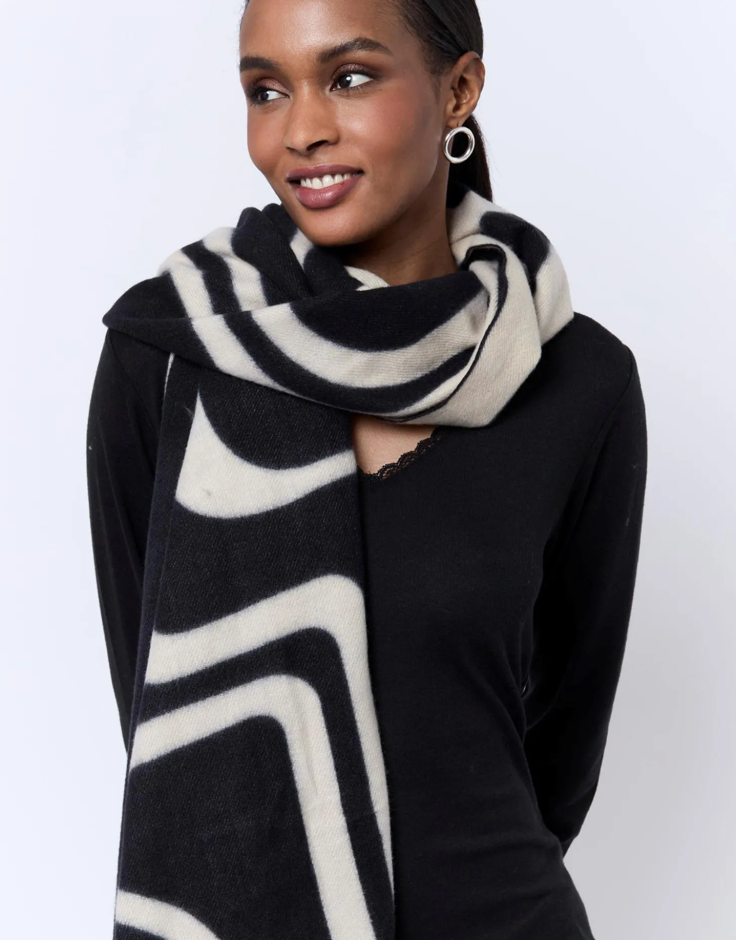 Foulard imprimé NOIR Femme