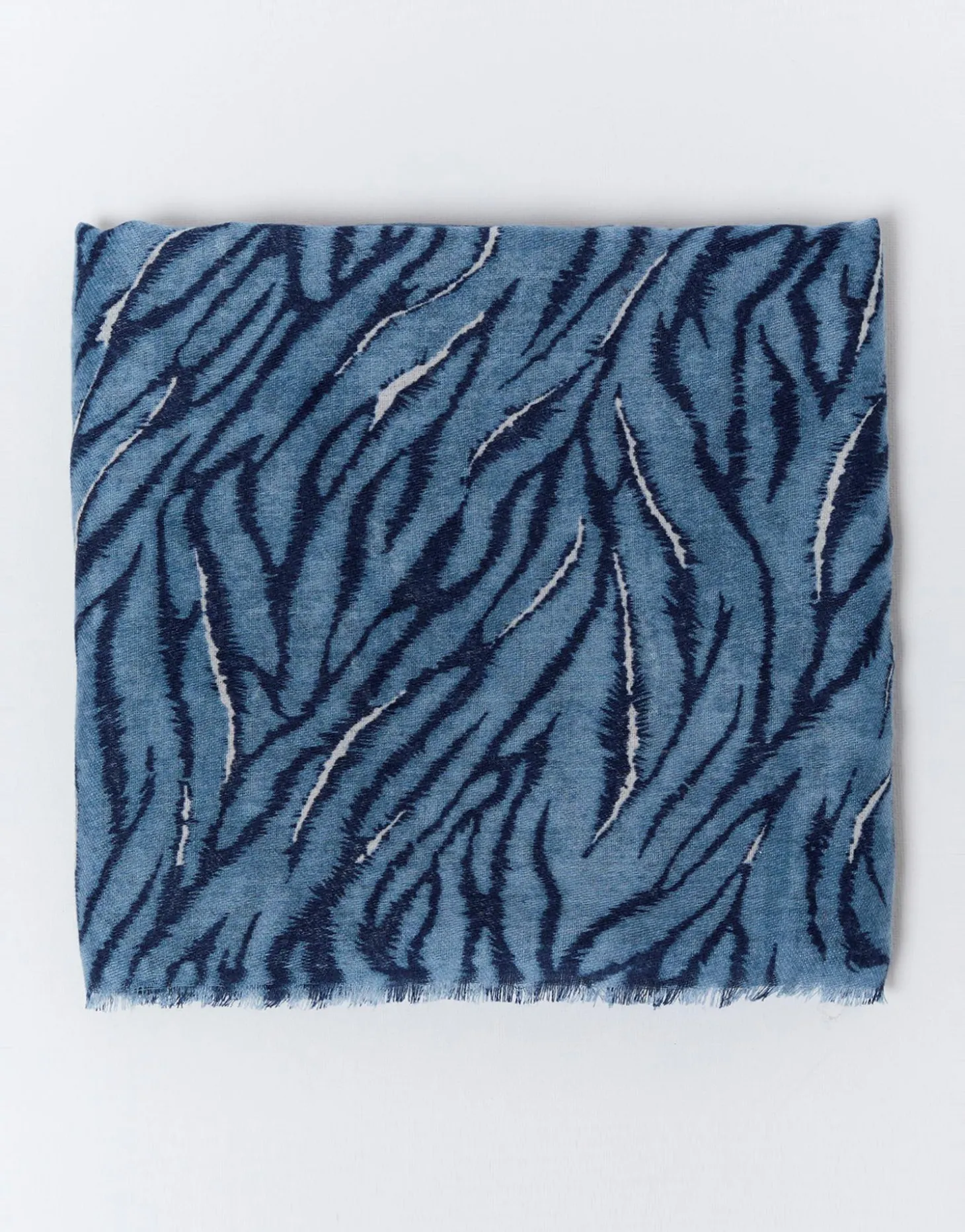 Foulard imprimé zèbre BLEU Femme