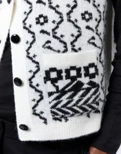 Gilet bicolore ECRU Femme