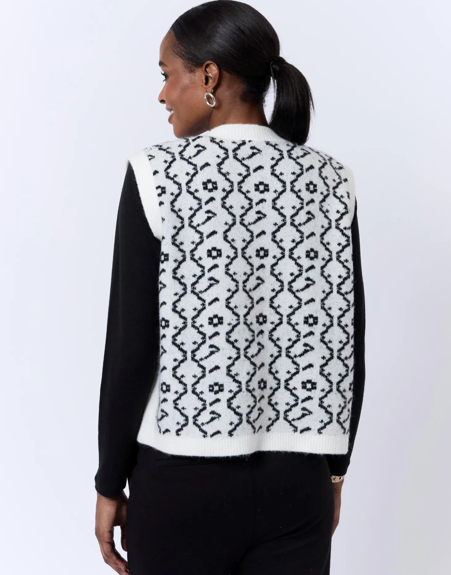 Gilet bicolore ECRU Femme