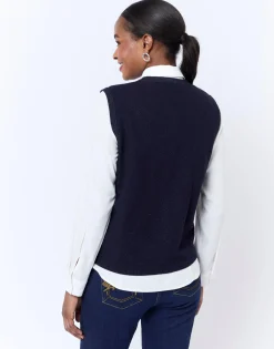 Gilet court uni MARINE Femme