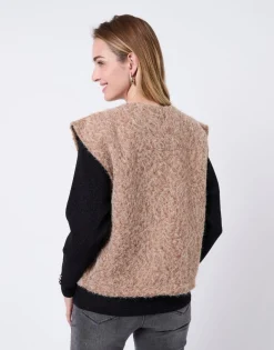 Gilet uni CAMEL Femme