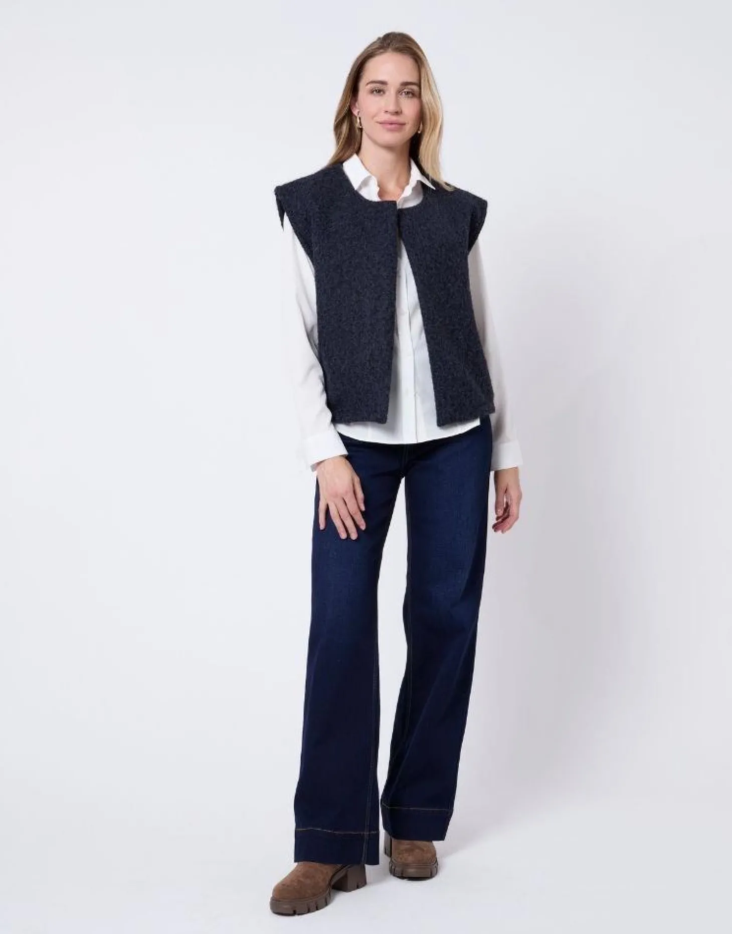 Gilet uni MARINE Femme