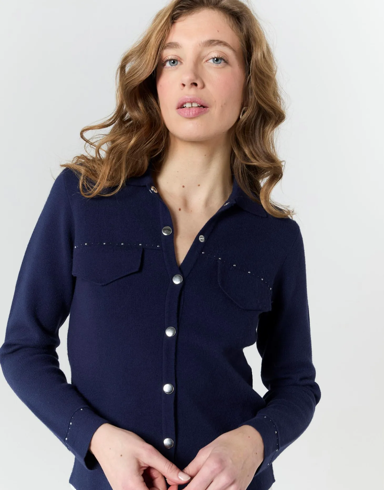 Gilet uni MARINE Femme