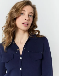 Gilet uni MARINE Femme