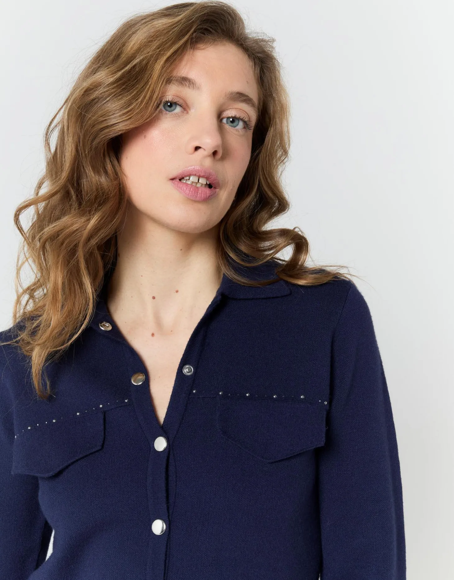 Gilet uni MARINE Femme