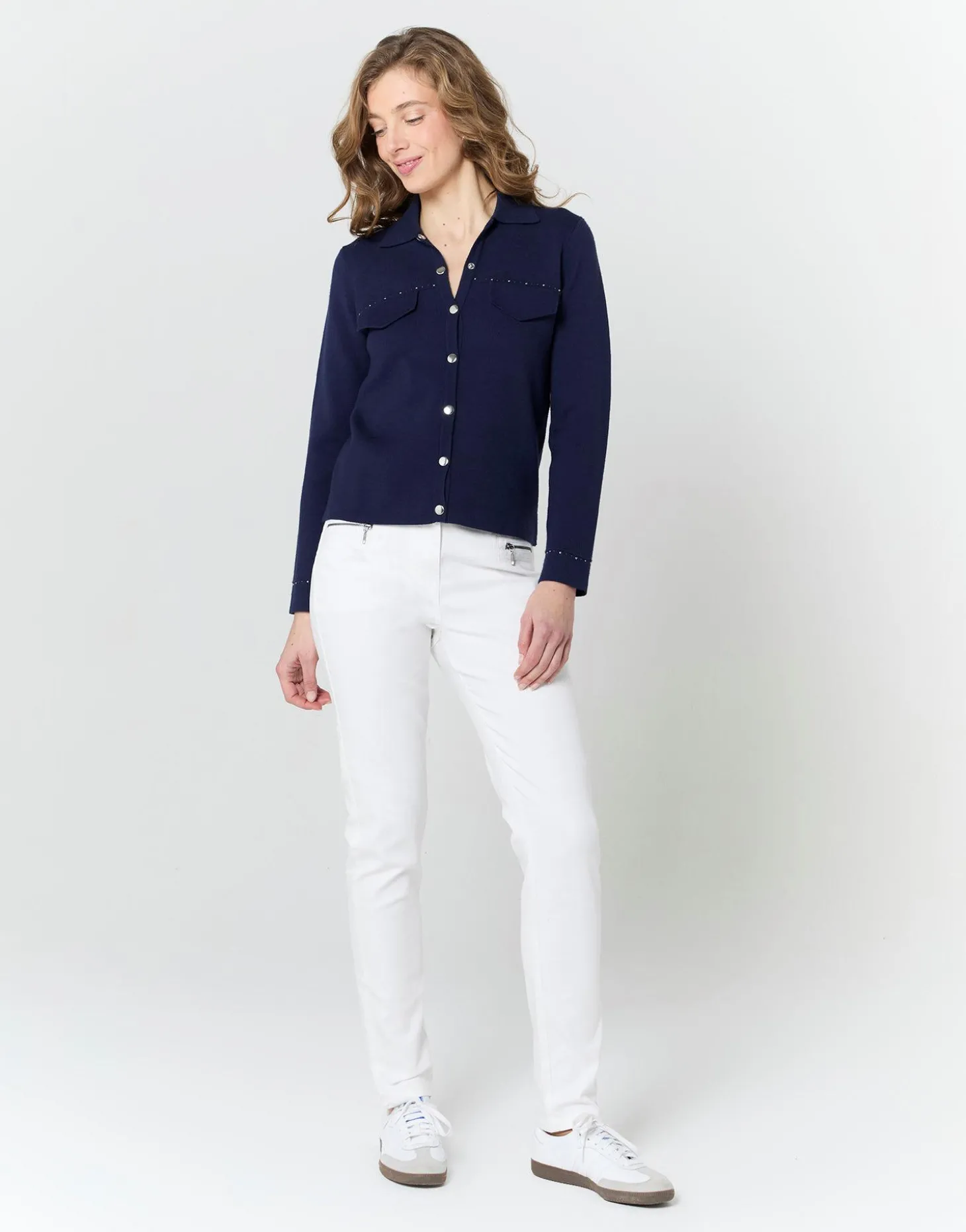 Gilet uni MARINE Femme