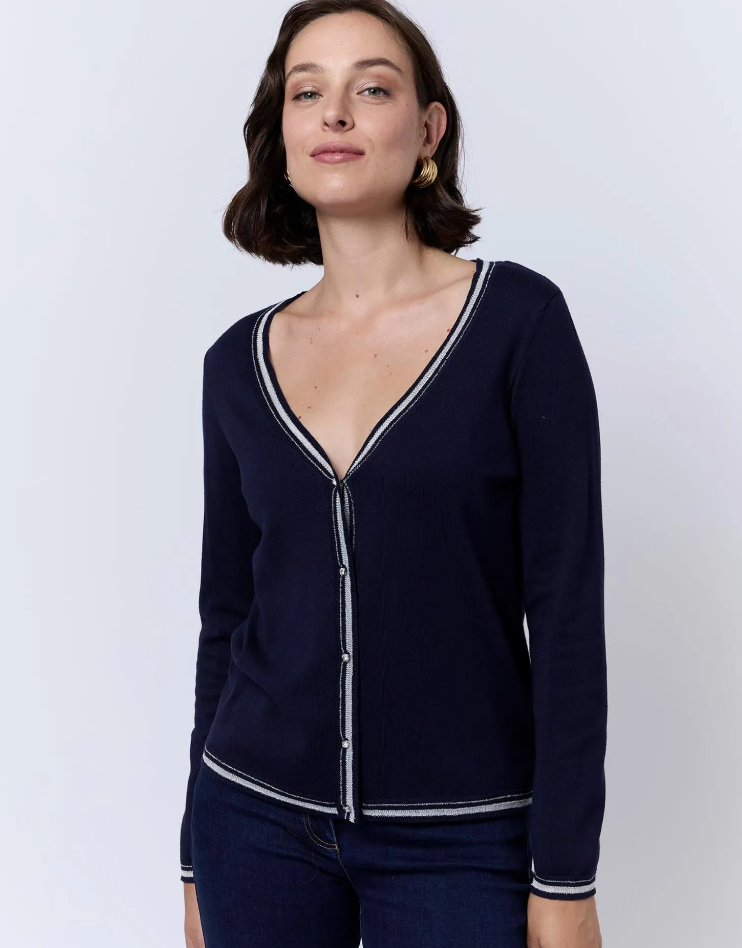 Gilet uni MARINE Femme