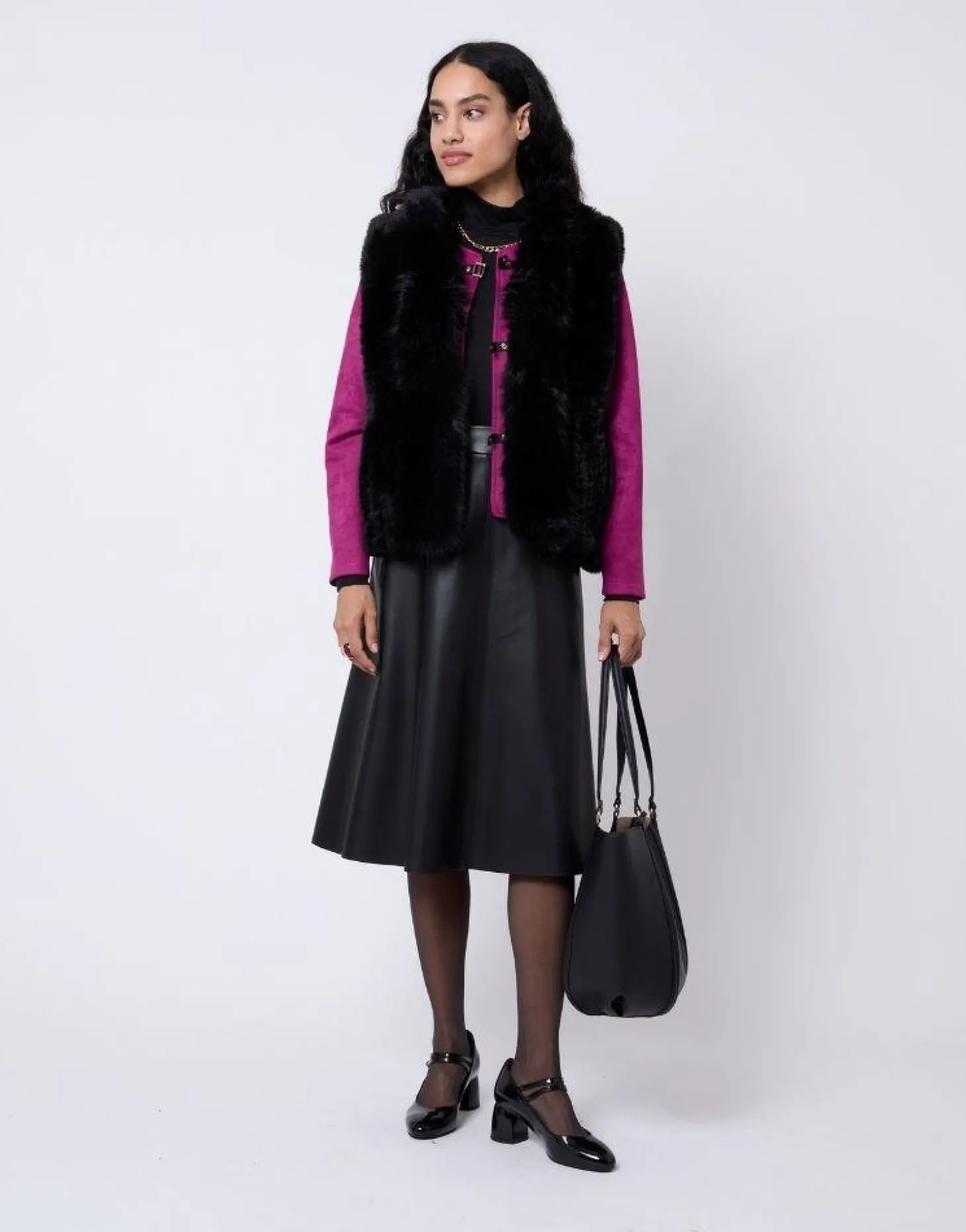 Gilet uni NOIR Femme