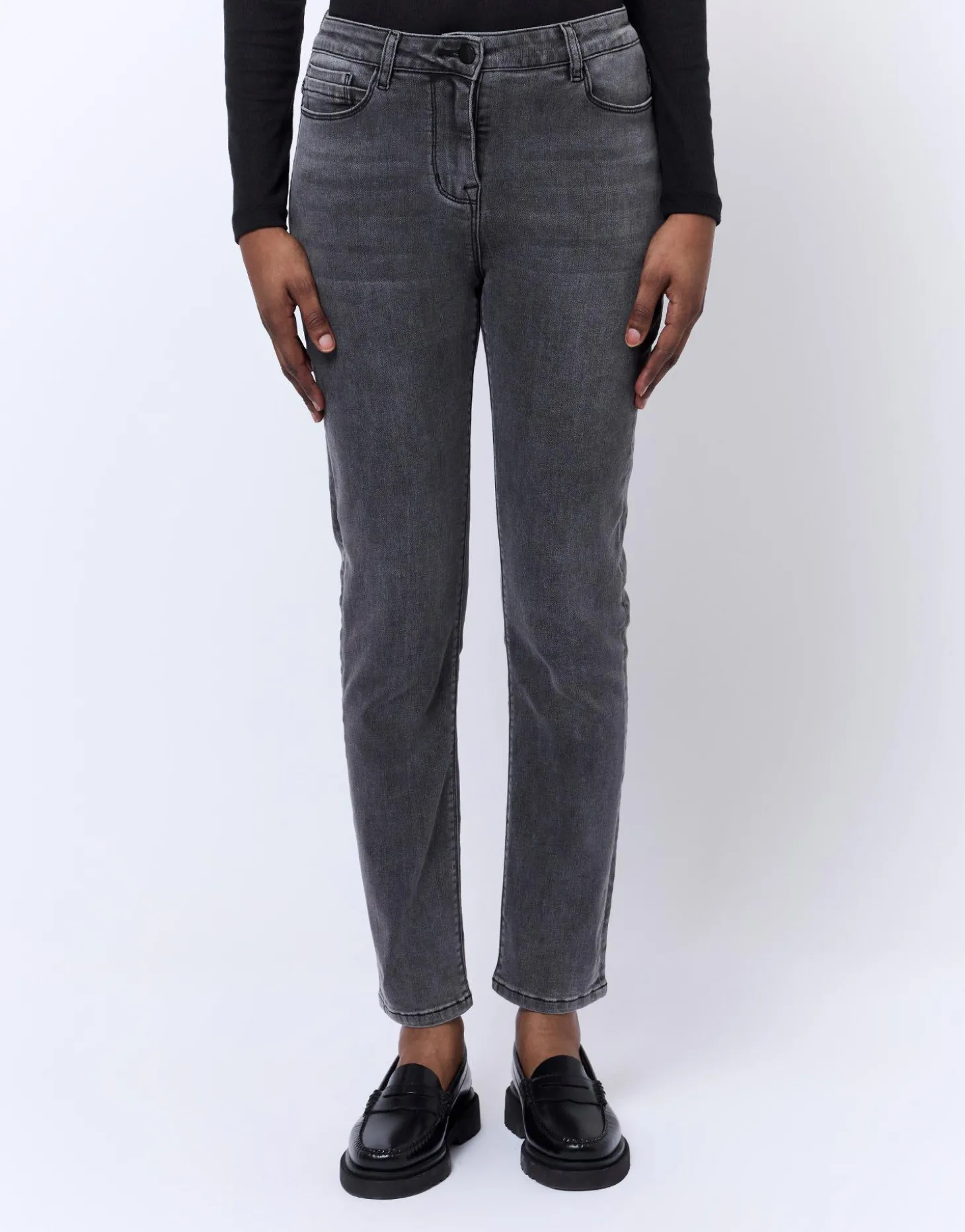 Jean 7/8 slim GRIS Femme