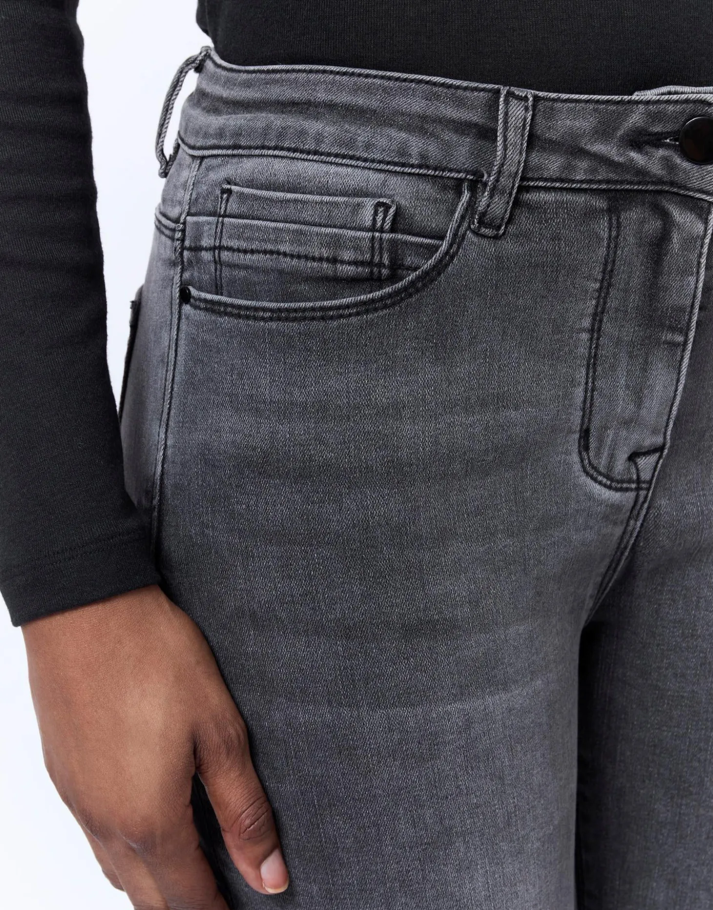 Jean 7/8 slim GRIS Femme