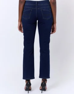 Jean long droit en denim MARINE Femme