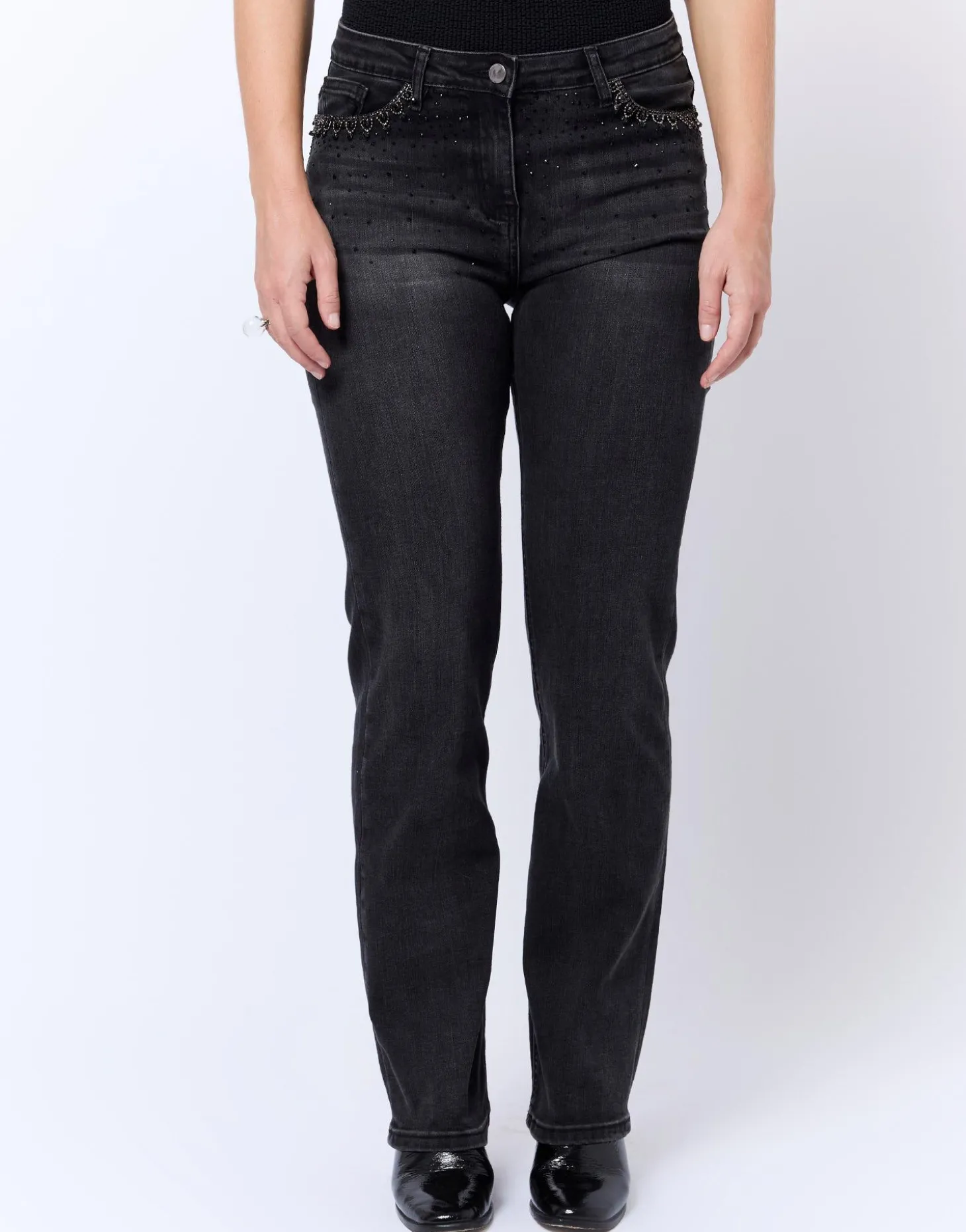 Jean long droit NOIR Femme