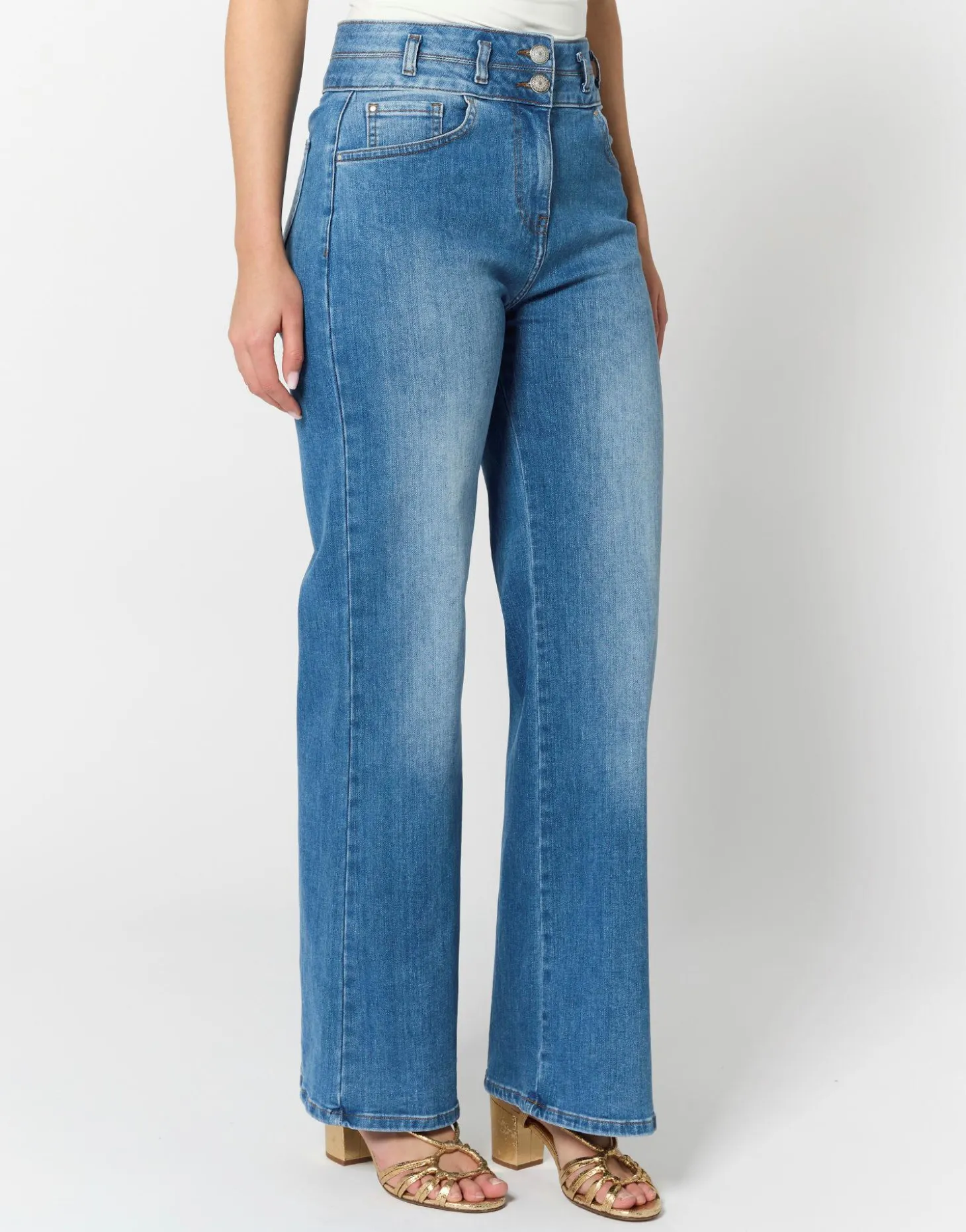 Jean long flare BLEU CLAIR Femme