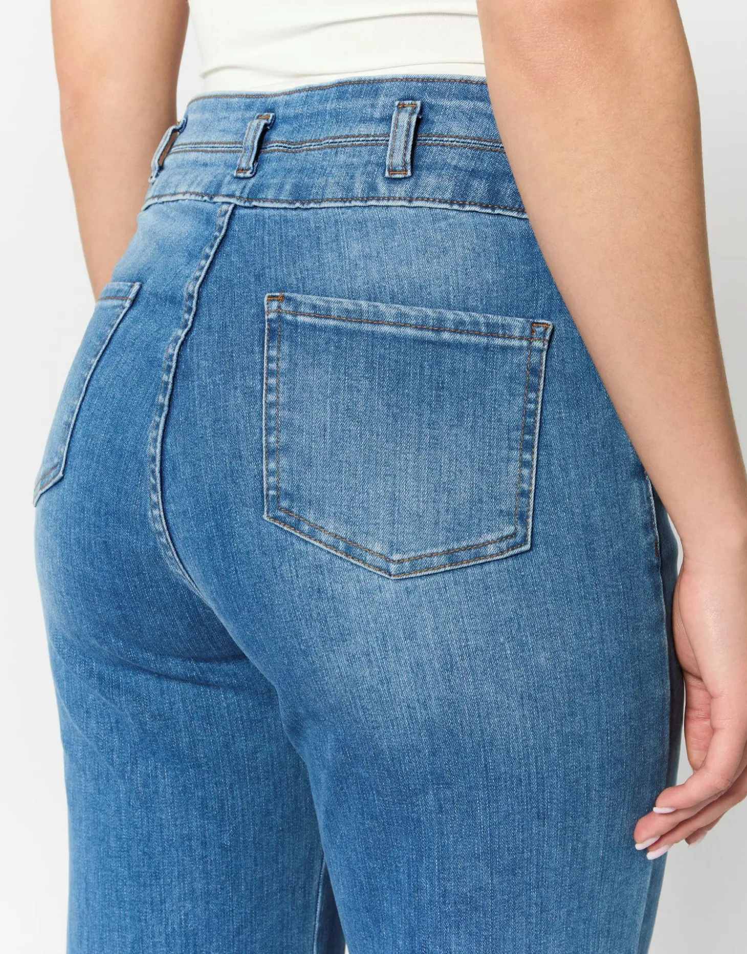 Jean long flare BLEU CLAIR Femme