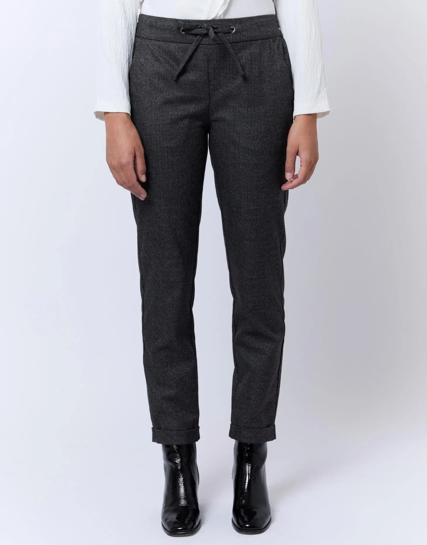 Joggpant 7/8 fuselé uni ANTHRACITE Femme