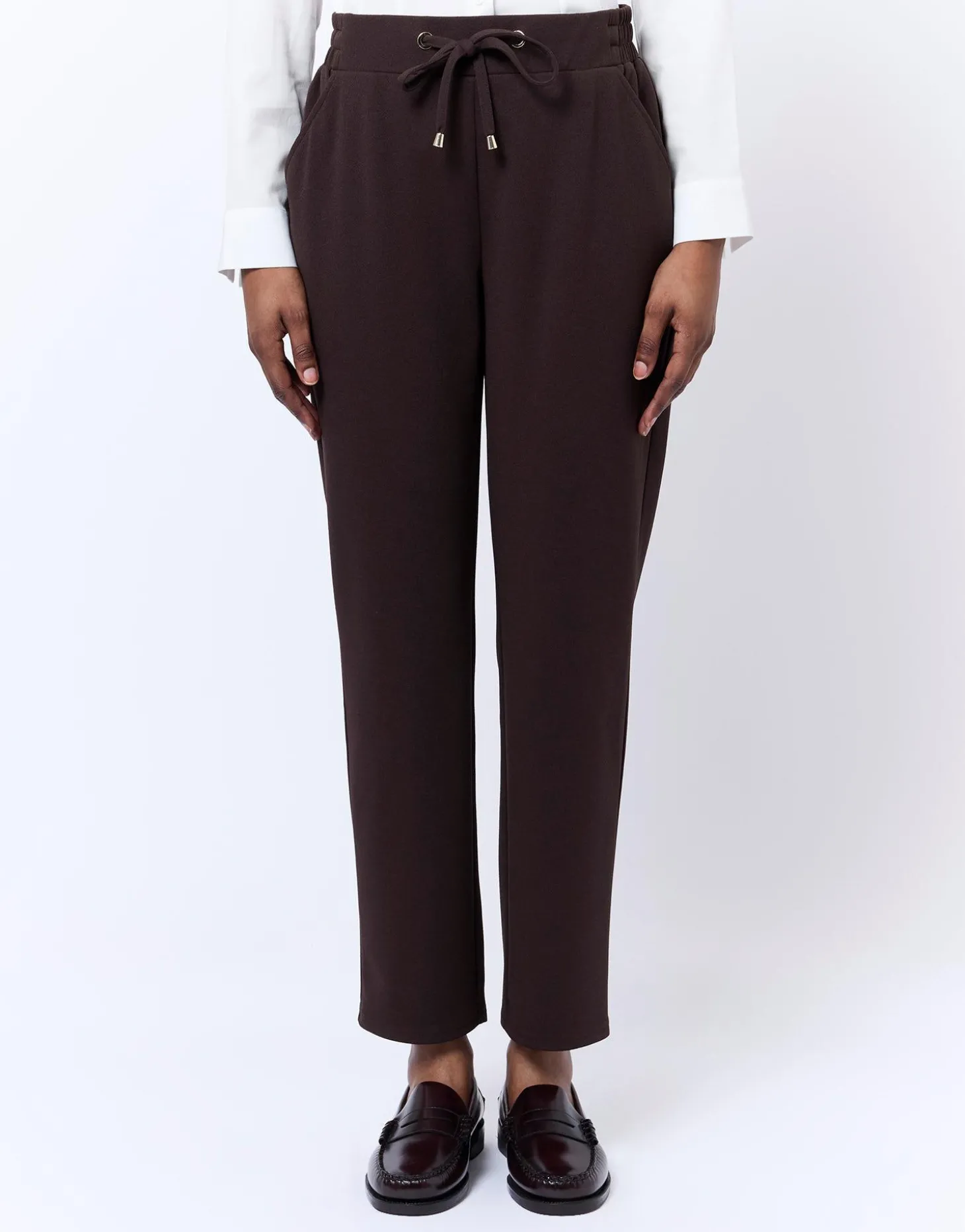 Joggpant 7/8 fuselé uni MARRON Femme