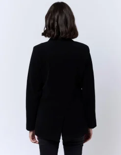 Manteau court uni NOIR Femme