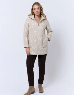 Manteau imprimé BEIGE Femme