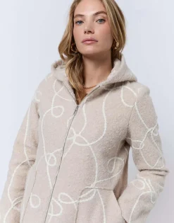 Manteau imprimé BEIGE Femme