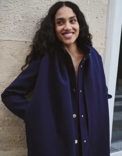 Manteau uni MARINE Femme