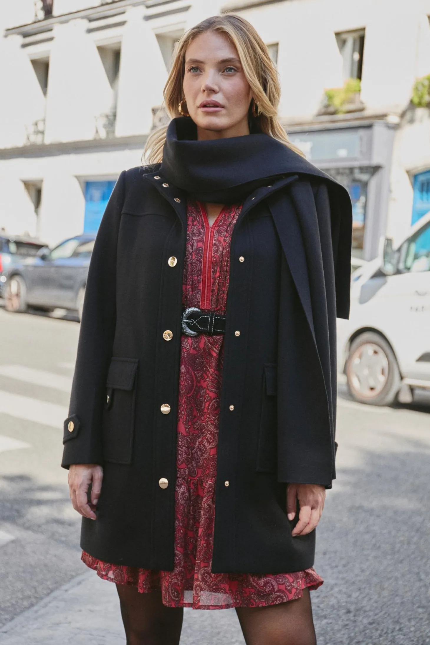 Manteau uni MARINE Femme
