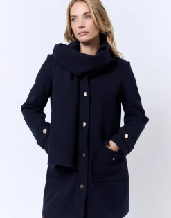 Manteau uni MARINE Femme