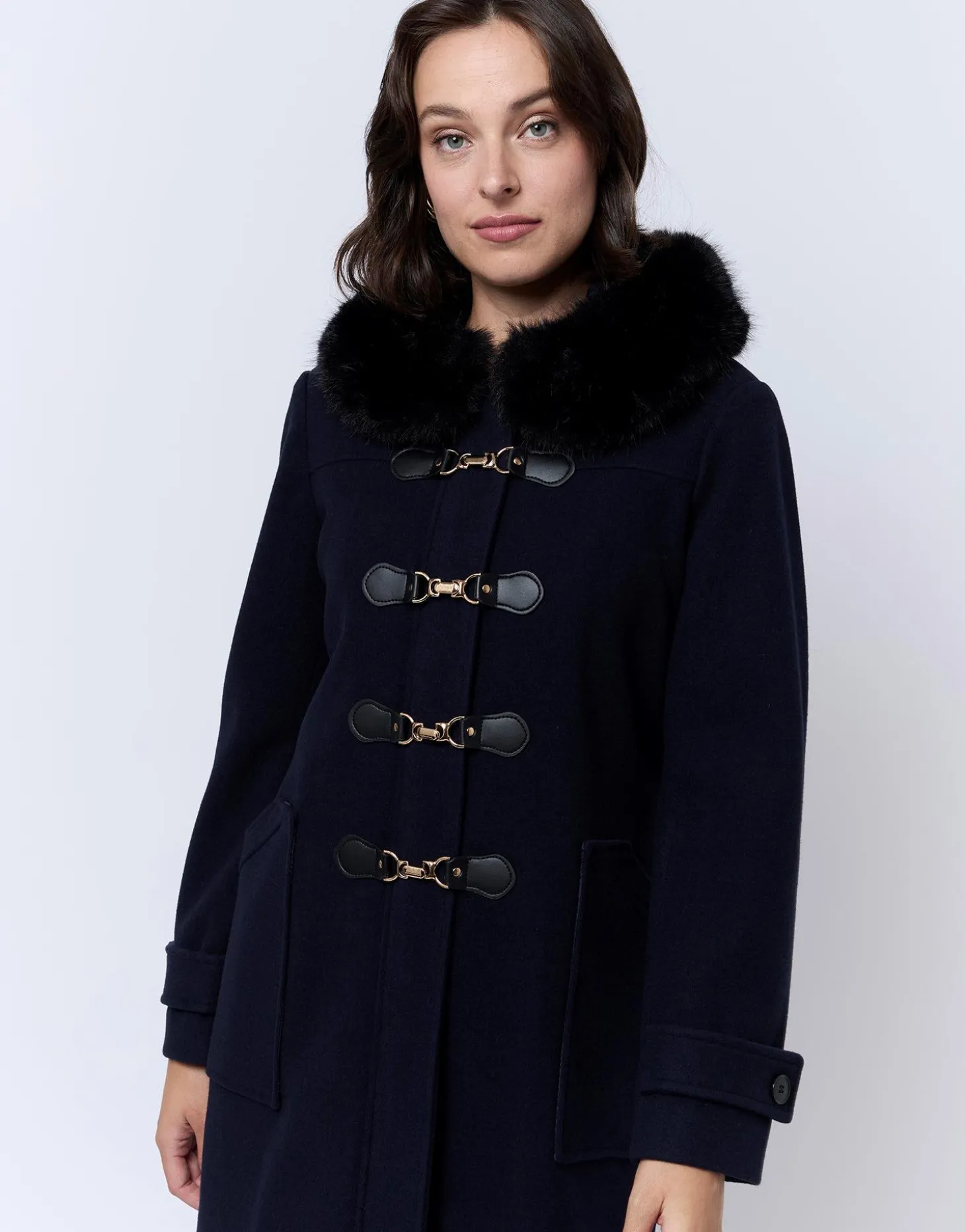 Manteau uni MARINE Femme