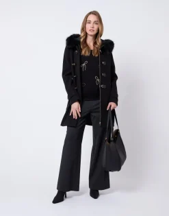 Manteau uni NOIR Femme